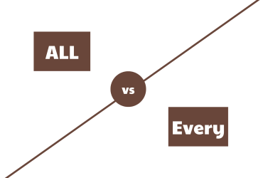 IELTS vocabulary - Phân biệt All và Every trong tiếng Anh